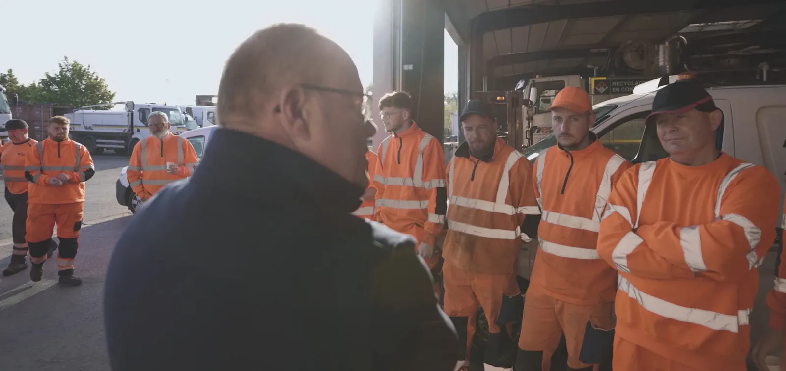 Thierry Theys avec les équipes du groupe